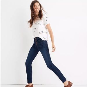Madewell Mid-Rise Skinny Button-Front jean